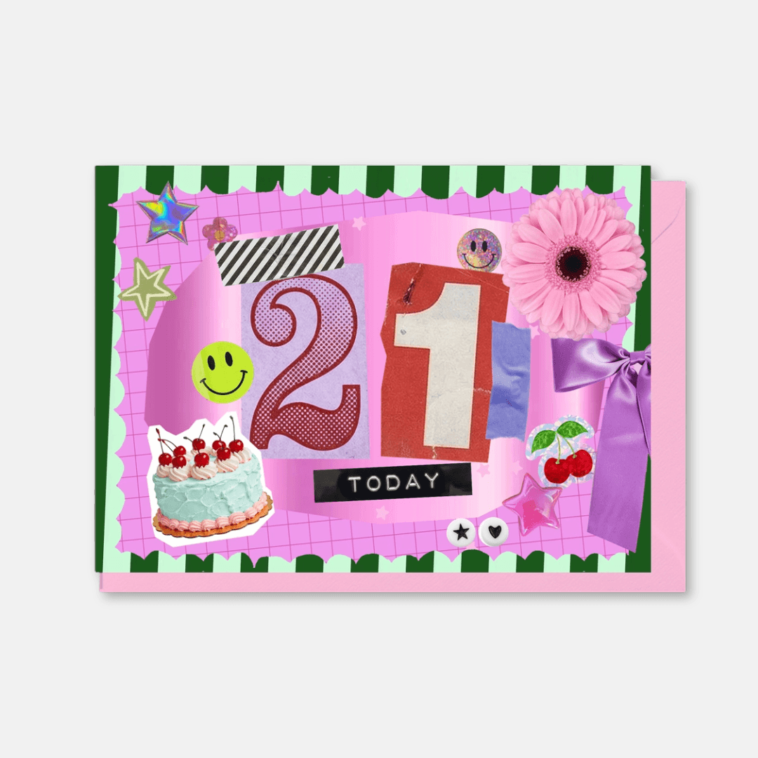 21 Today Junk Journal Greetings Card
