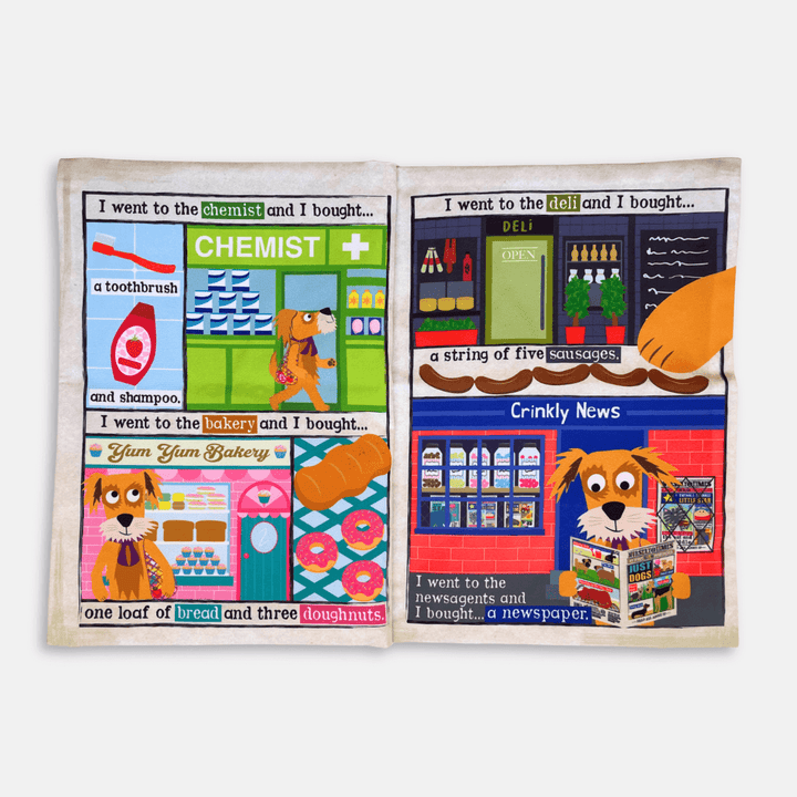 Crinkly Cloth Newspaper: I Went To The Shops