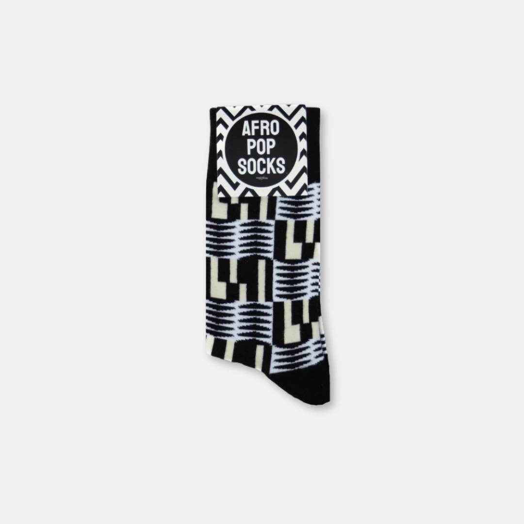 Afropop Black Zebra Socks (M/L)