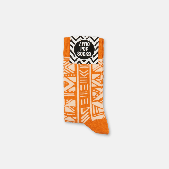Afropop Socks Bogolan Orange (M/L)