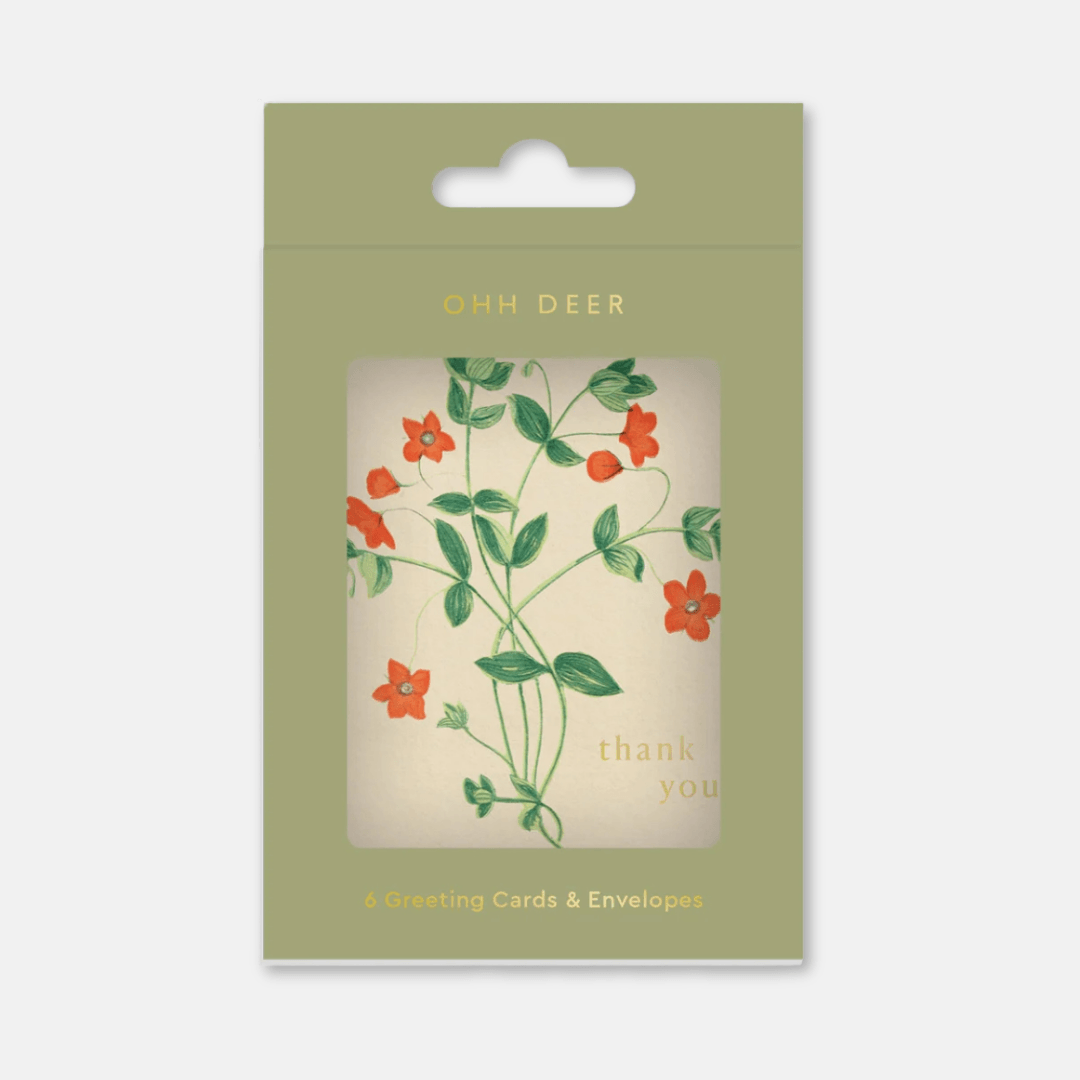 Among The Flowers Mini Greetings Card 6 Pack