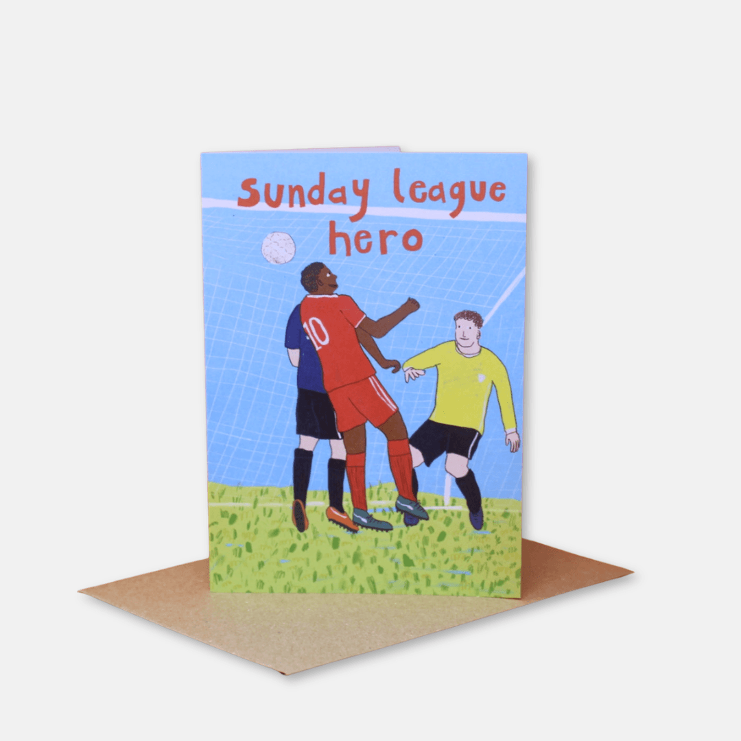Sunday League Hero Greetings Card