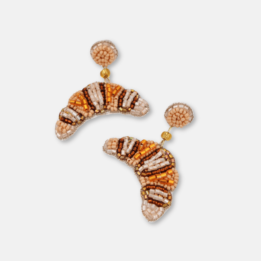 Croissant Beaded Earrings