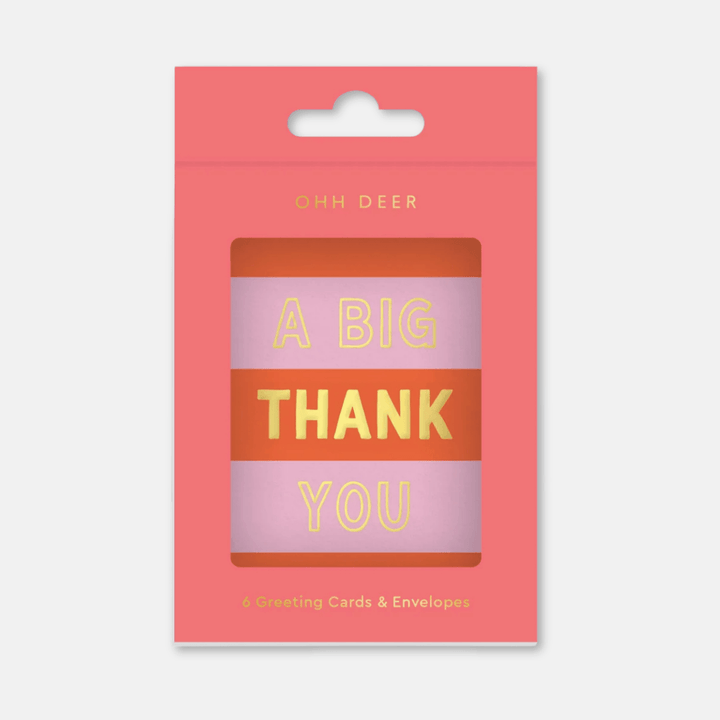 A Big Thank You Mini Greetings Card 6 Pack