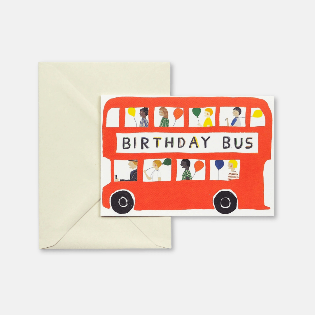 Birthday Bus Greetings Card