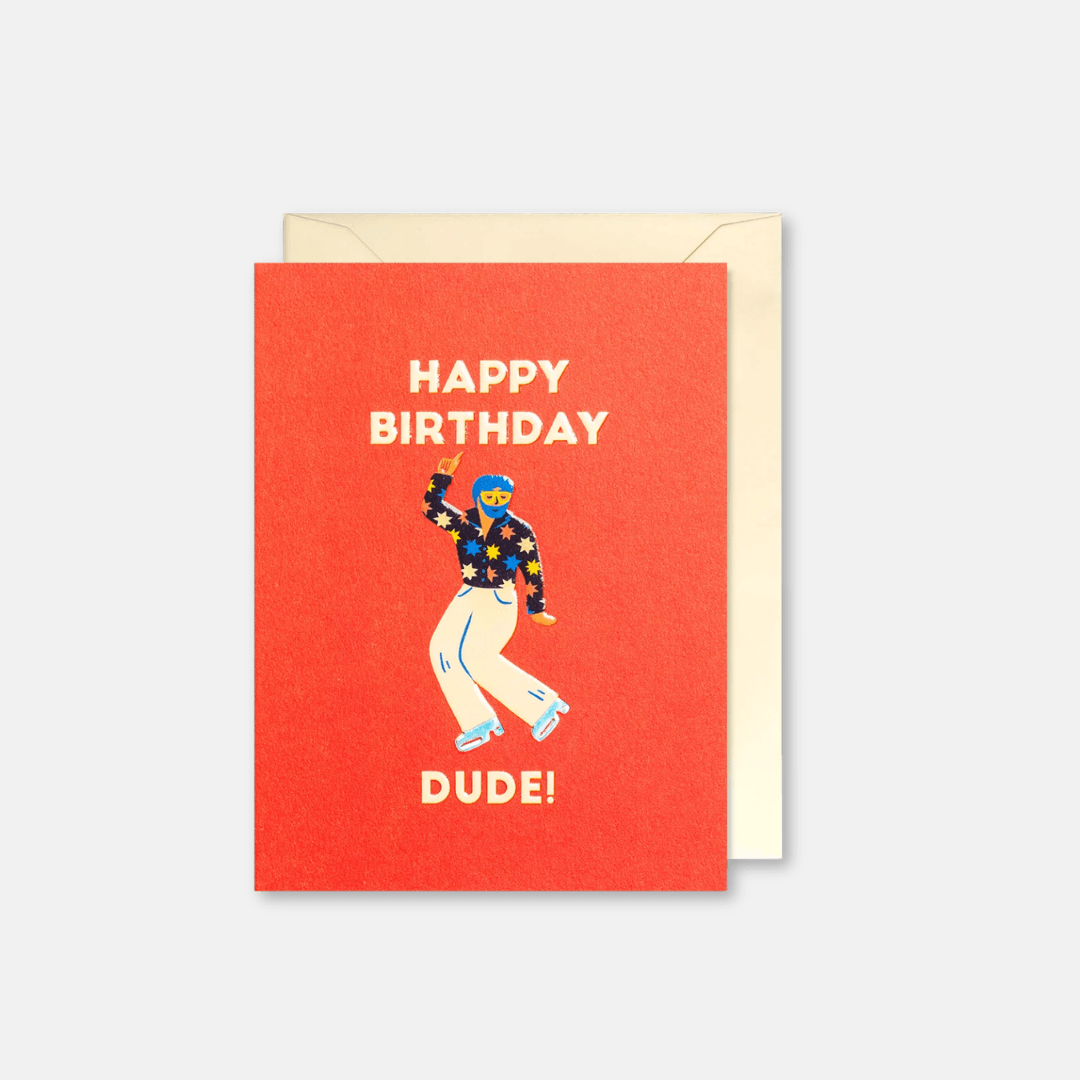 Birthday Dude Mini Greetings Card