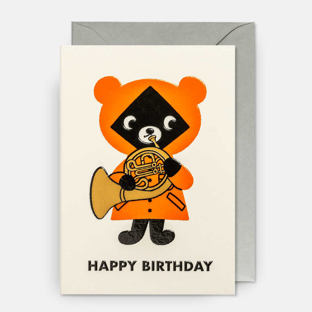 Birthday French Horn Greetings Card