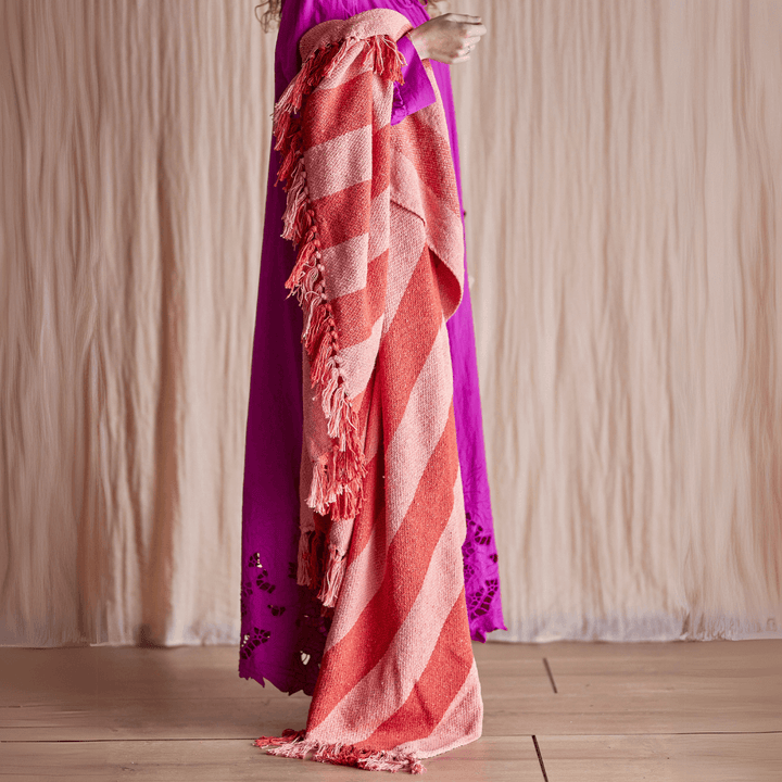 Frello Pink and Red Throw