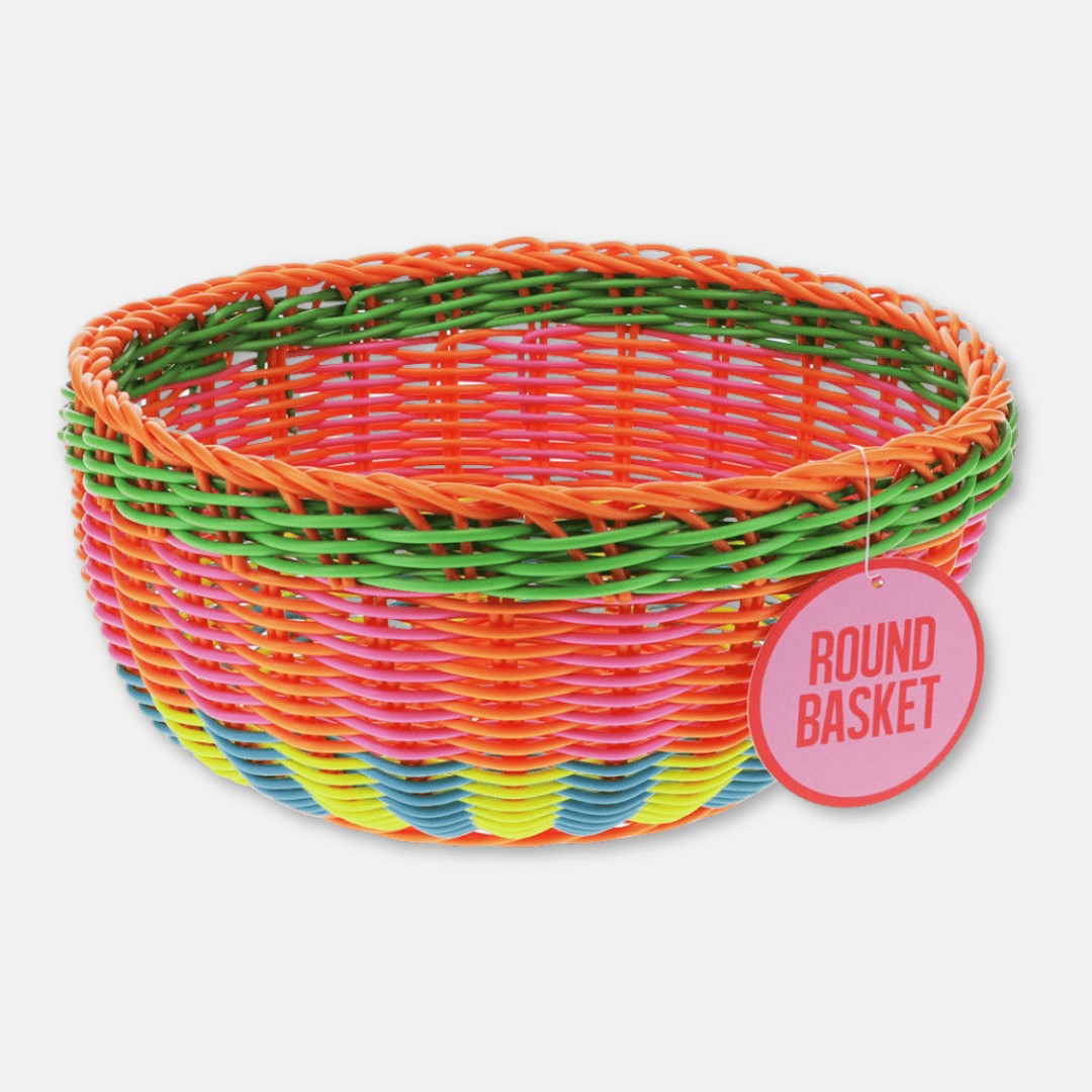 Zingy Woven Round Basket