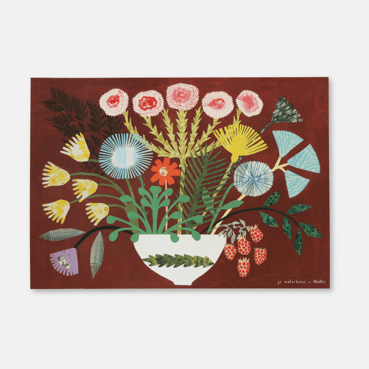 Burgundy Bouquet A3 Print