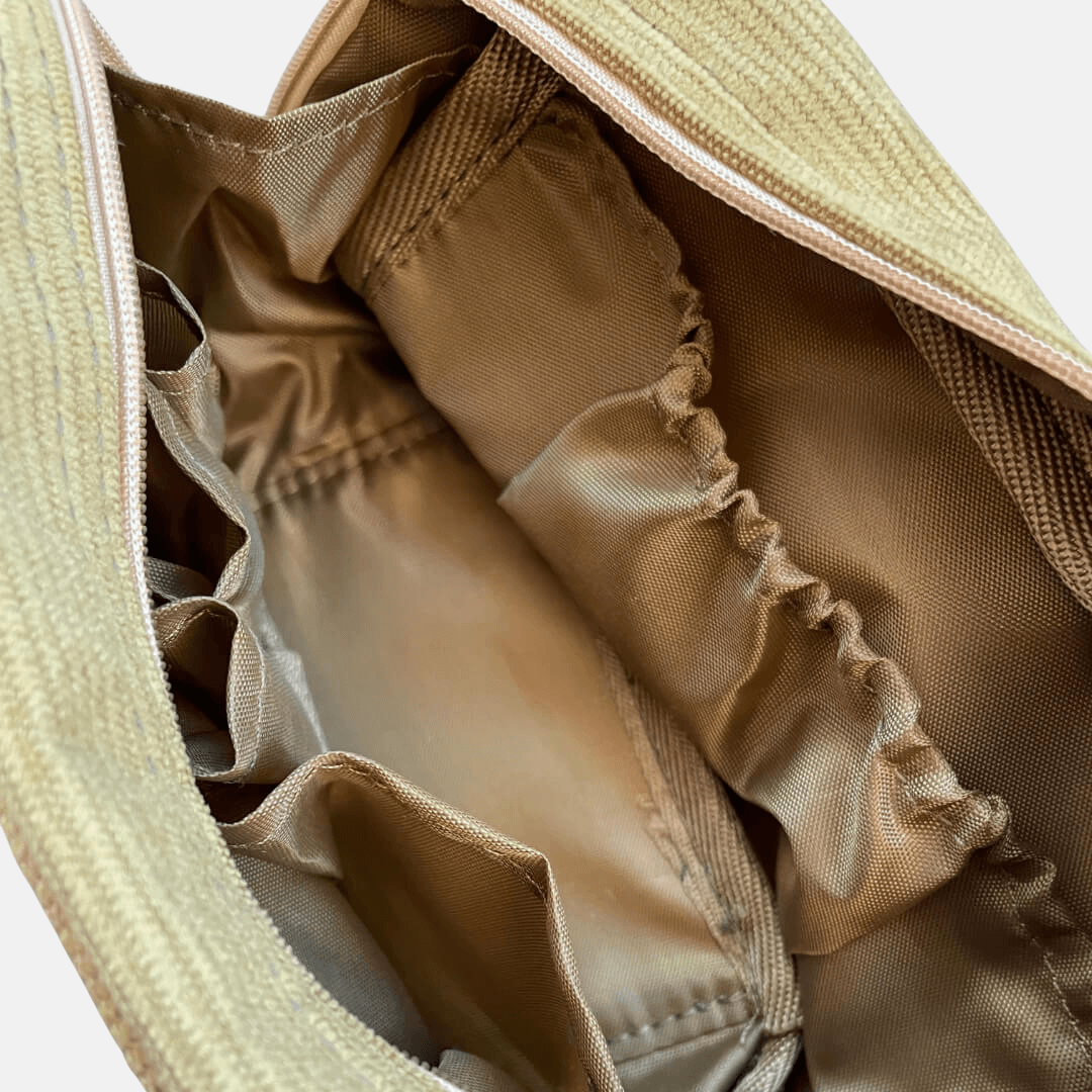 Olive Corduroy Zip Pouch