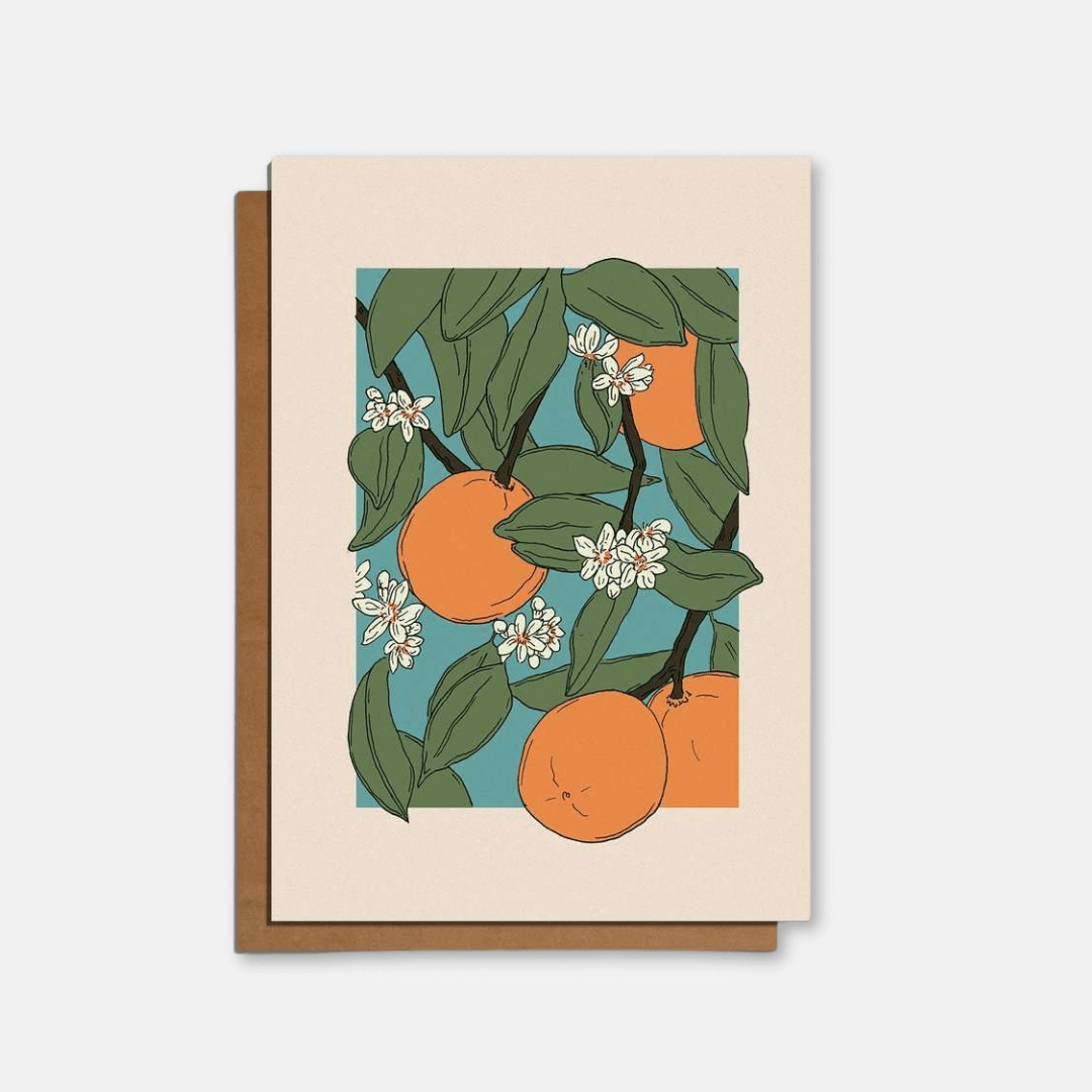 Oranges Greetings Card