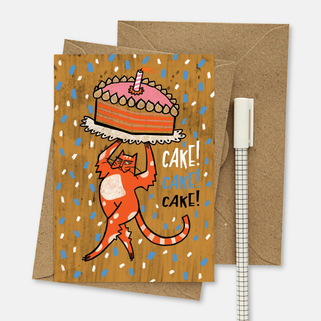 Cake Cake Cake Birthday Greetings Card