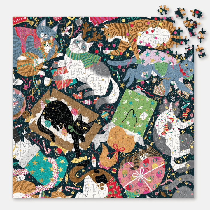 Catmas Chaos 500 Piece Puzzle