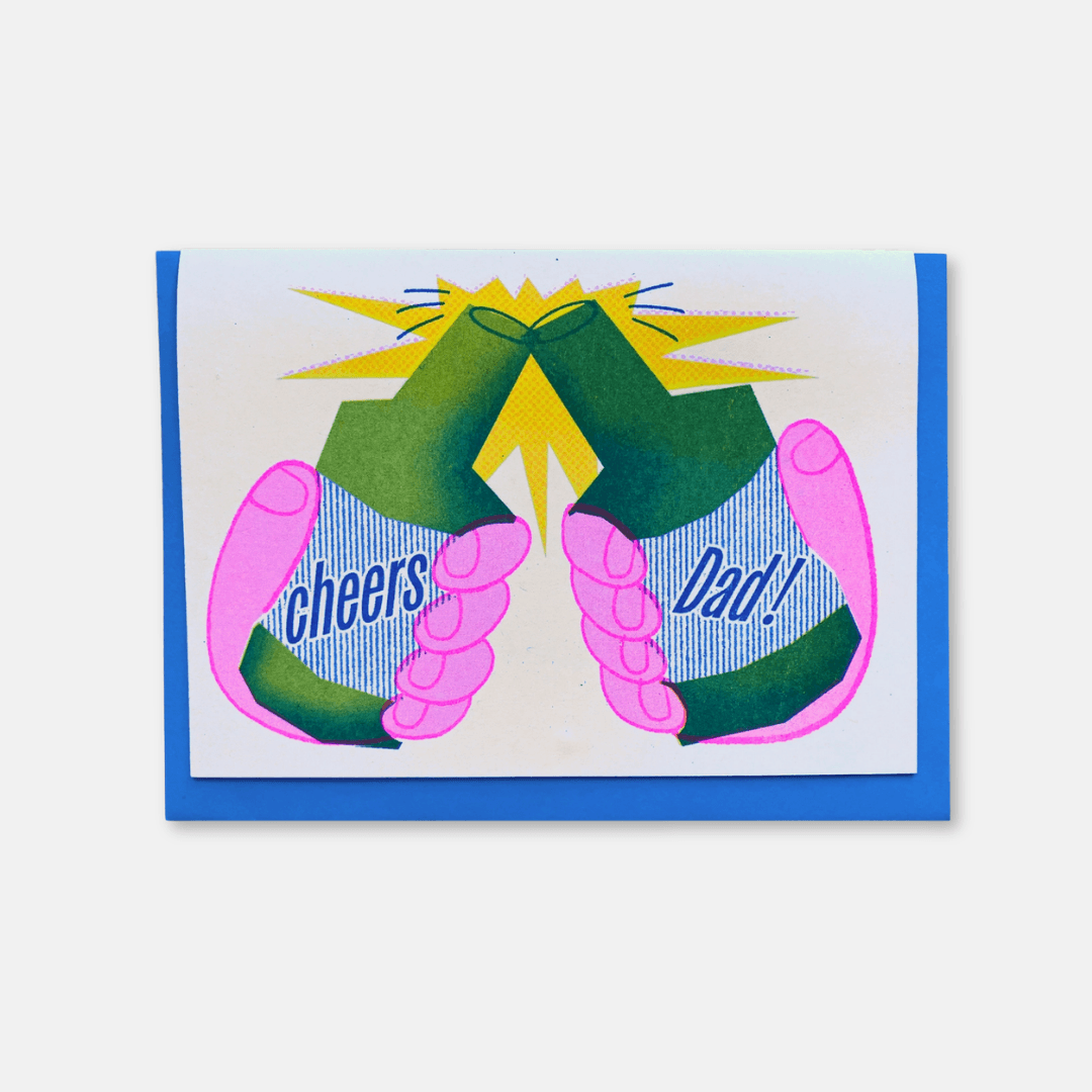 Cheers Dad Riso Greetings Card