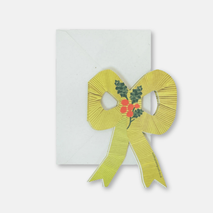 Christmas Bow Concertina Greetings Card