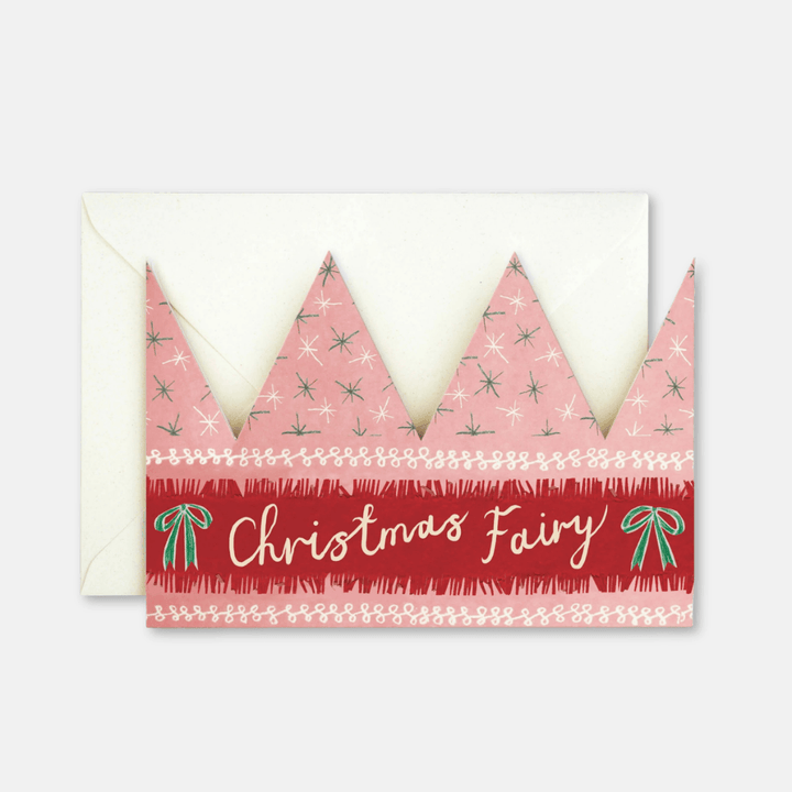 Christmas Fairy Party Hat Greetings Card