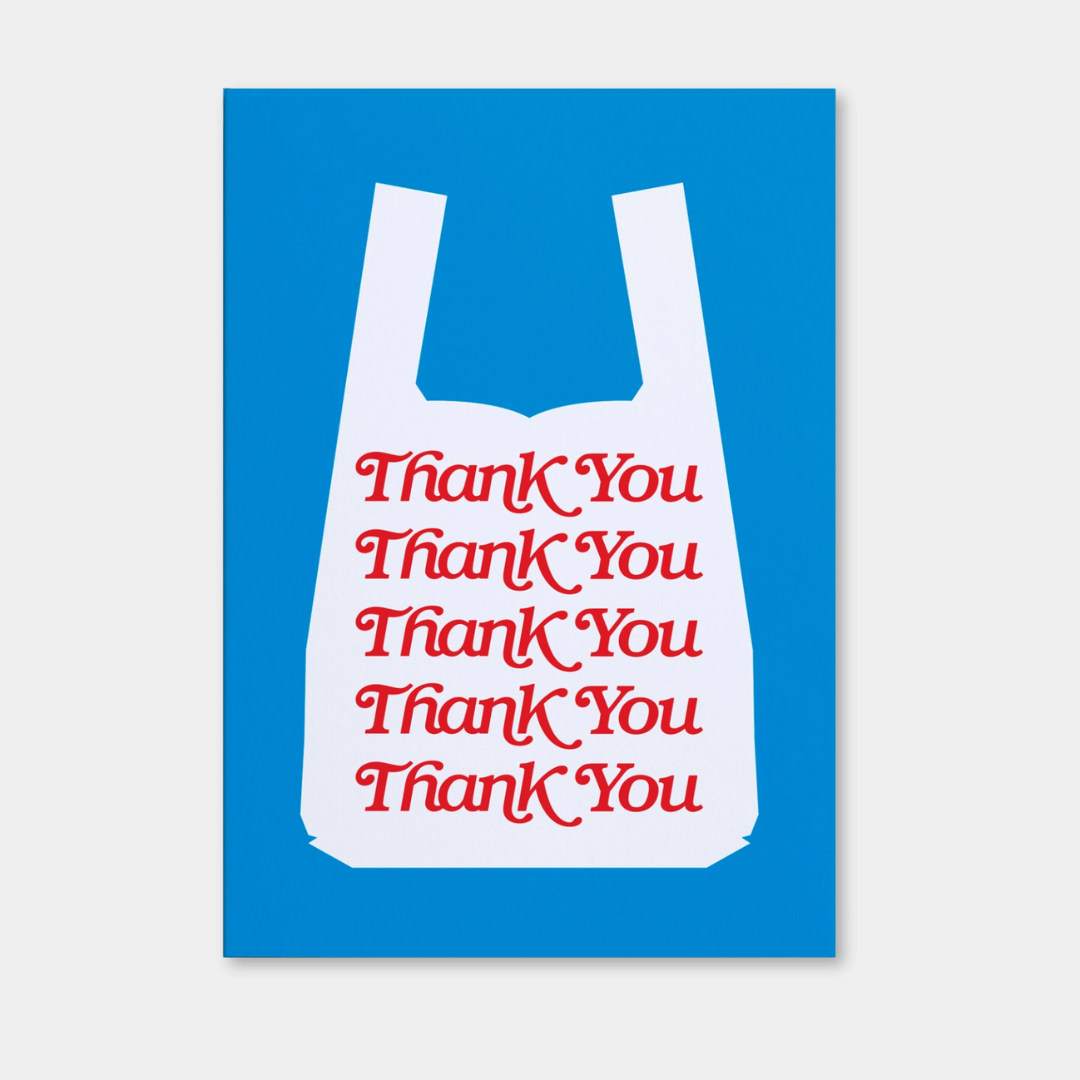 Thank You Shopping Bag Greetings Card