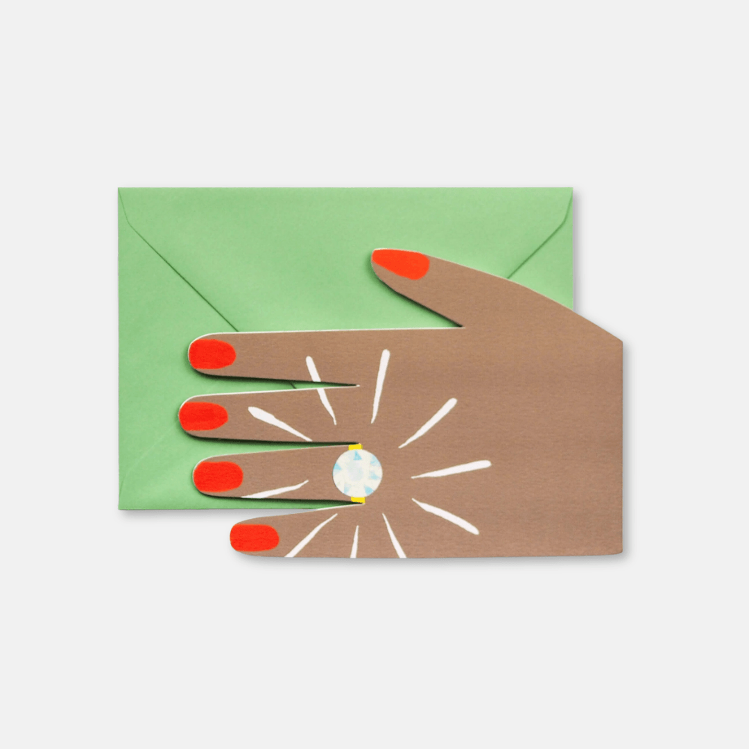 Diamond Ring Engagement Greetings Card