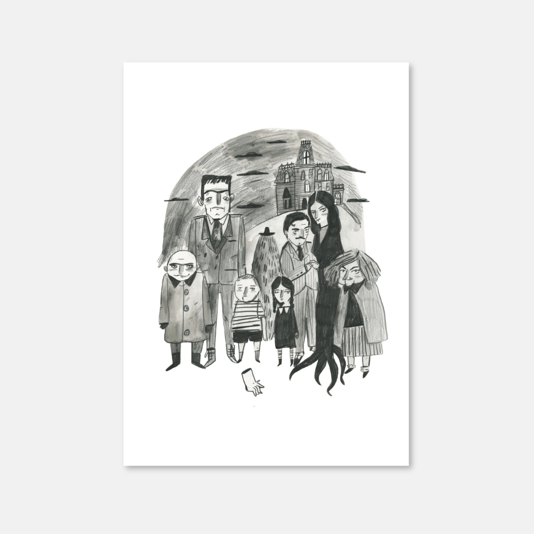 Addams Family A4 Art Print