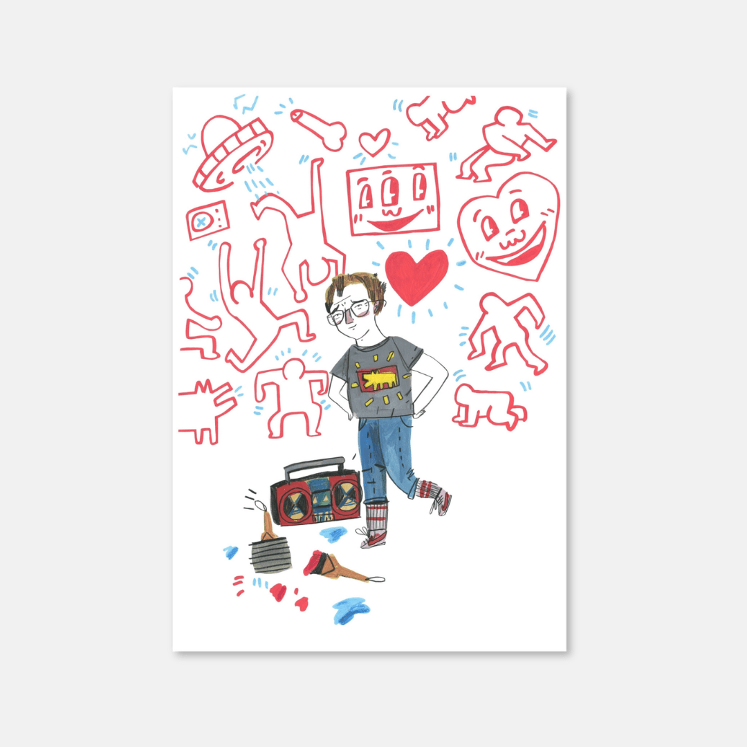 Keith Haring A4 Art Print
