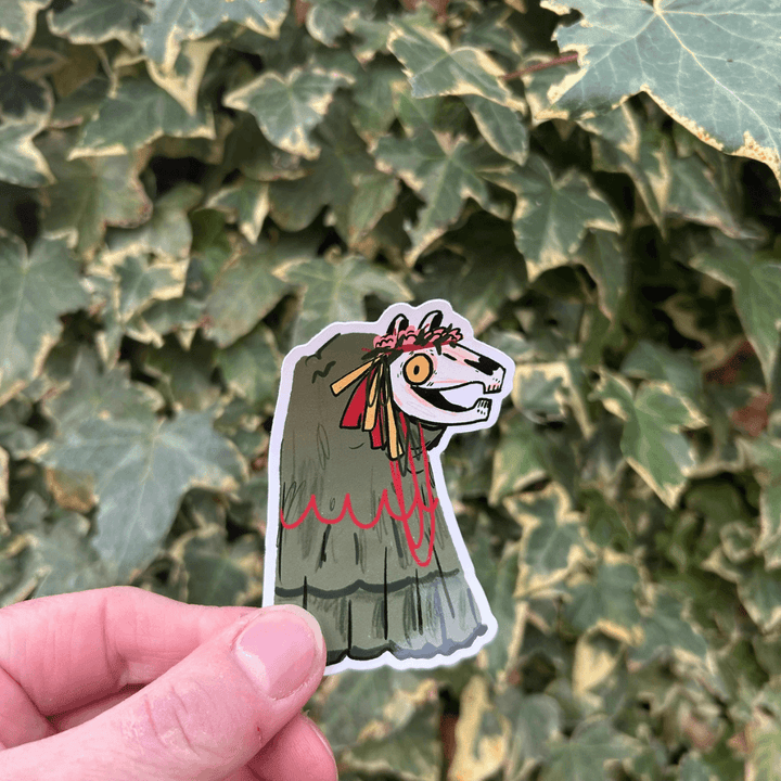 Mari Lwyd Vinyl Sticker