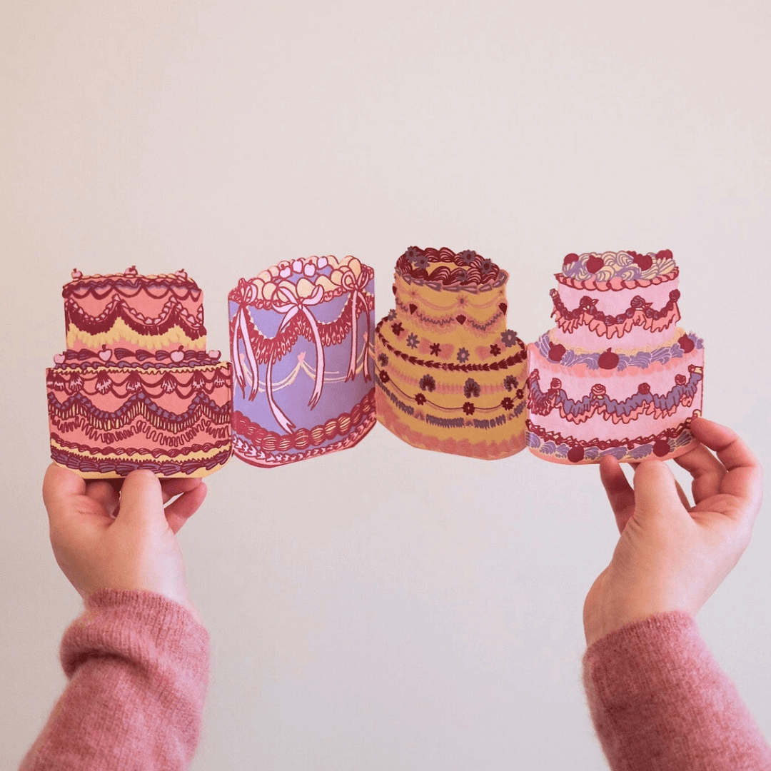 Birthday Cake Concertina Greeting Card