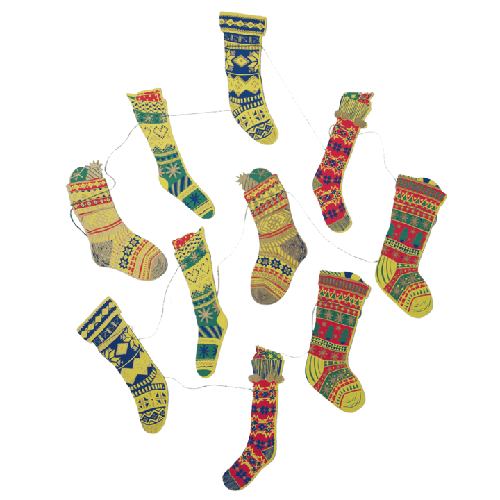 Christmas Stocking Paper Garland
