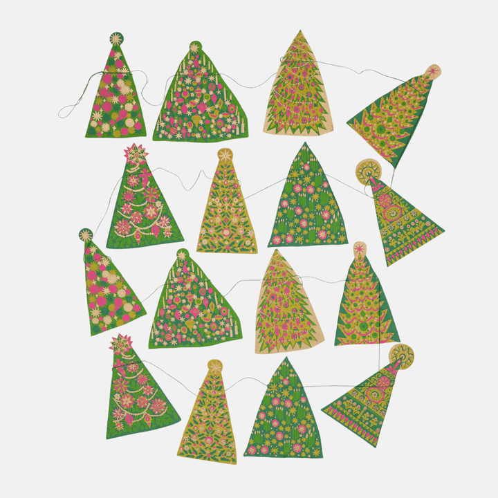 Mid-Century Christmas Tree Paper Garland