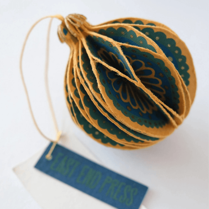 Christmas Bauble Honeycomb Paper Decorations