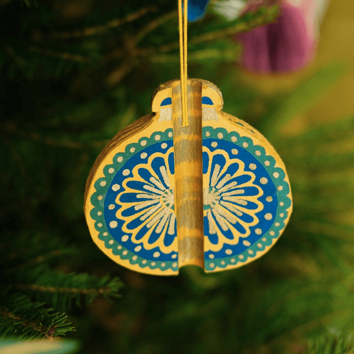 Christmas Bauble Honeycomb Paper Decorations