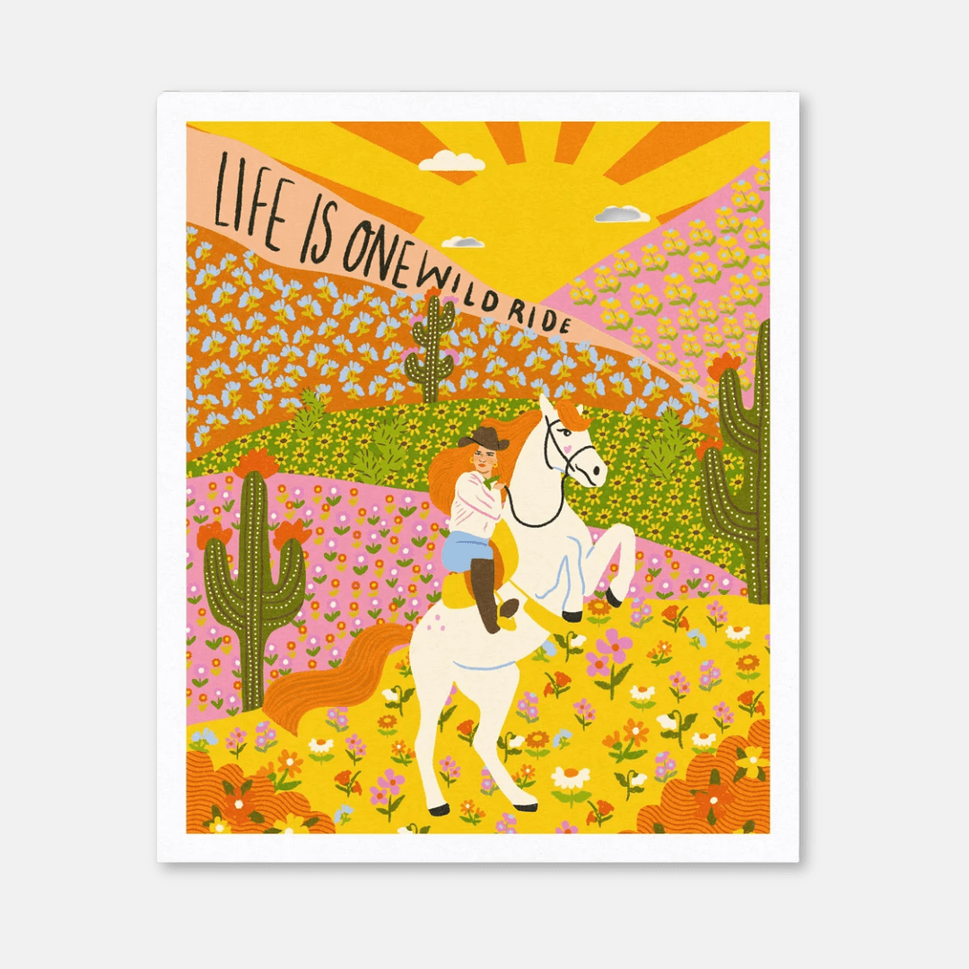 Wild Ride Riso Art Print