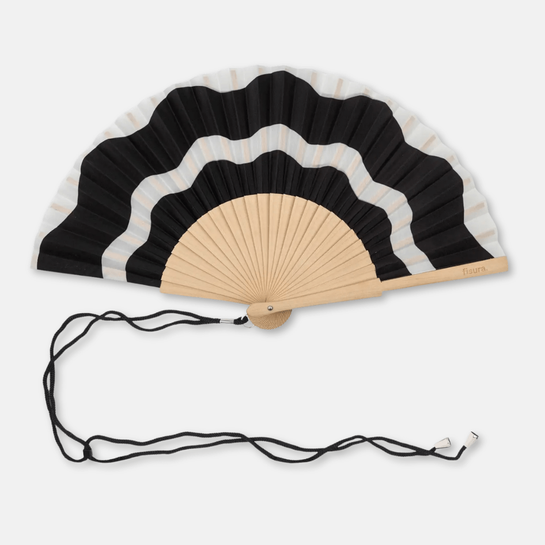 Wave Wooden Folding Fans