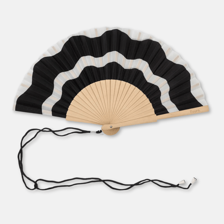 Wave Wooden Folding Fans