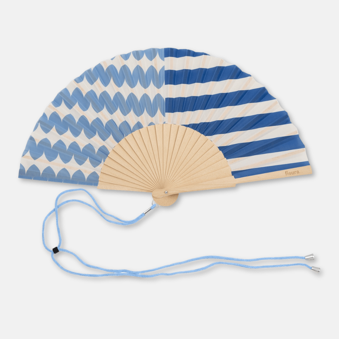 Abstract Wooden Folding Fans