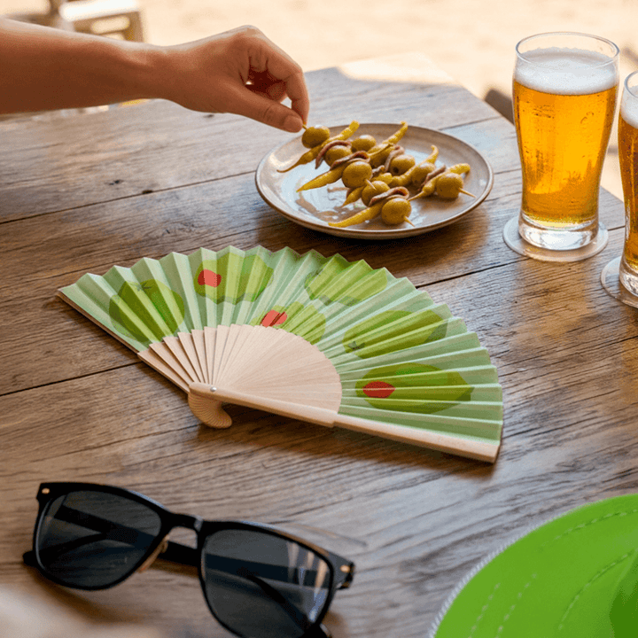 Foodie Wooden Folding Fans
