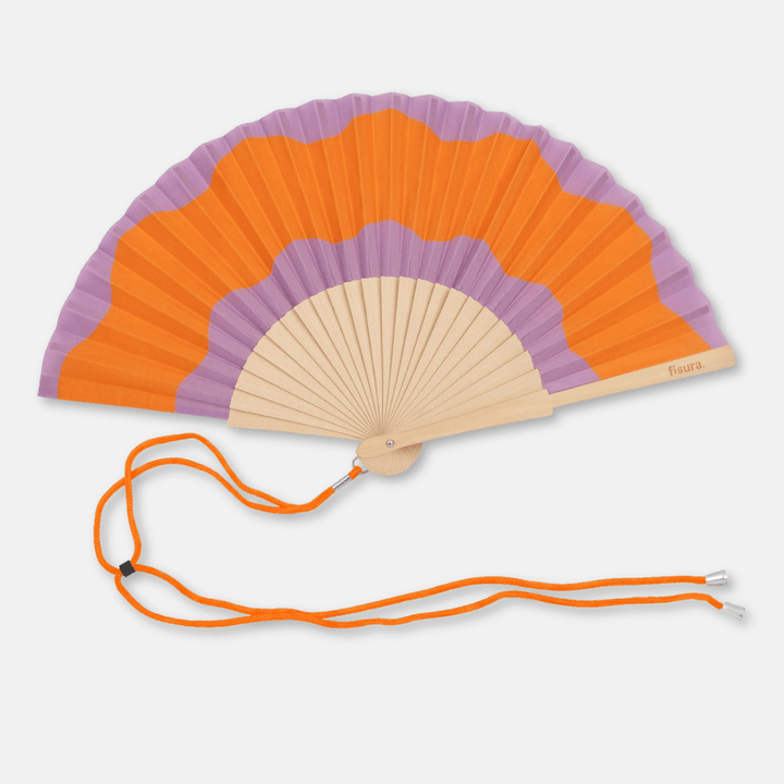 Wave Wooden Folding Fans