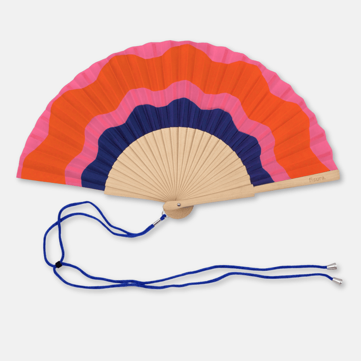 Wave Wooden Folding Fans