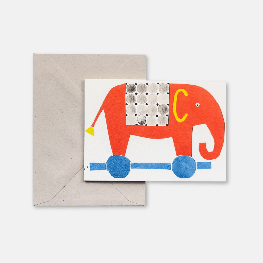 Fold Out Elephant Greetings Card