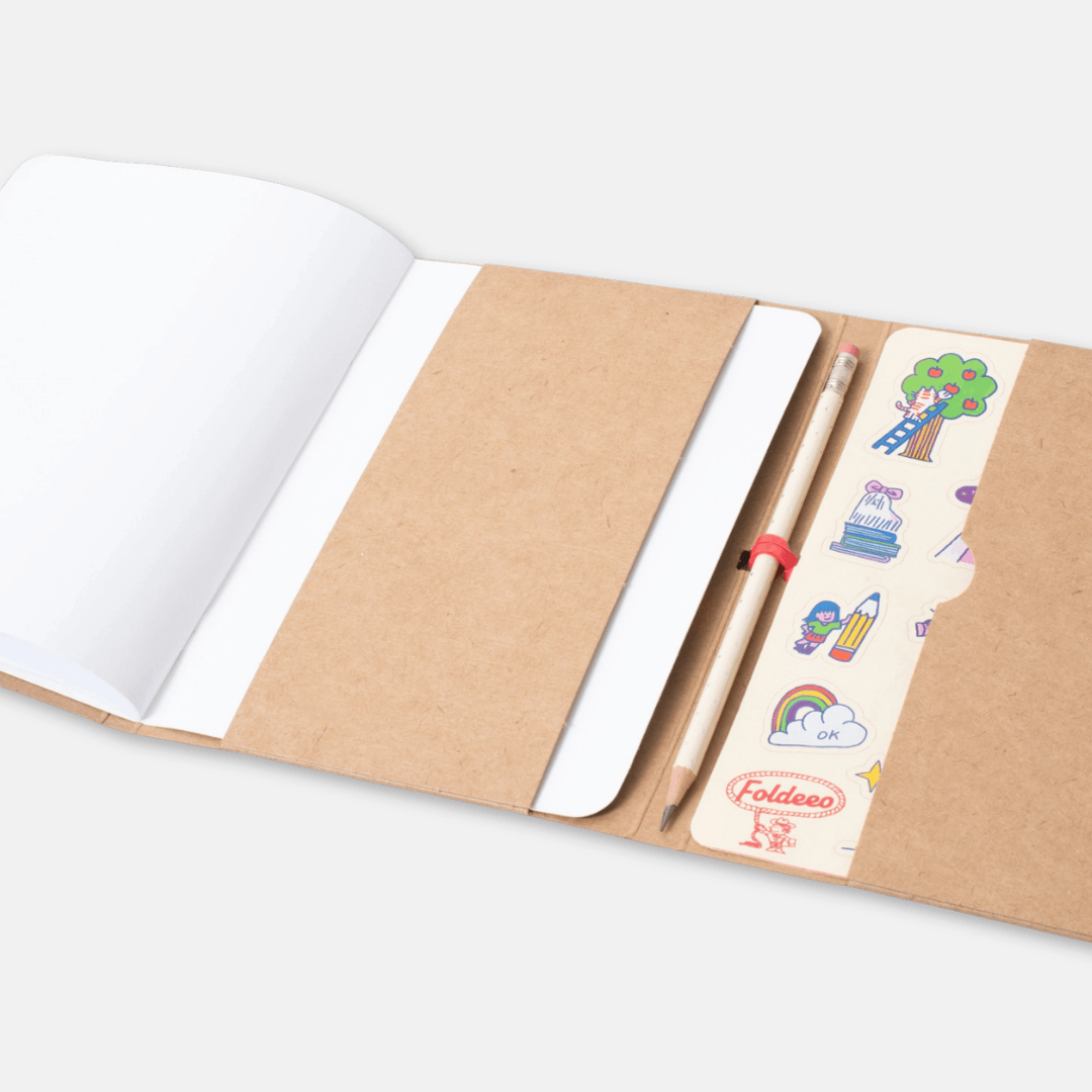 Green Gingham Foldeeo Notebook
