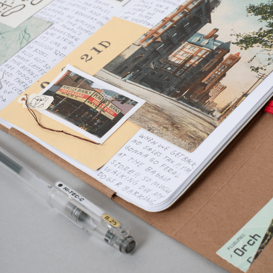 Green Gingham Foldeeo Notebook