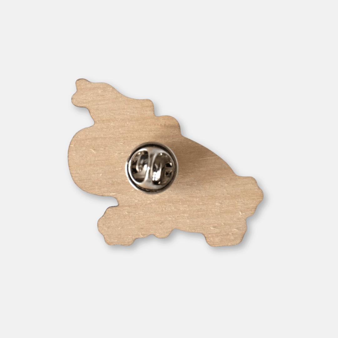Capy & Bird Wooden Pin Badge