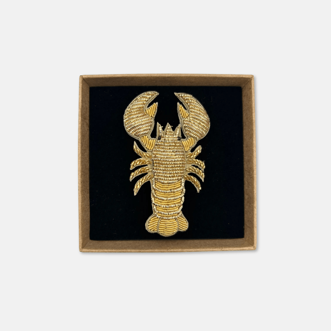 Golden Lobster Brooch
