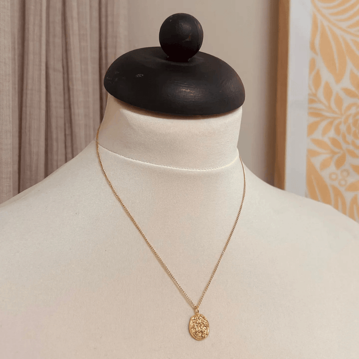 Gold Molten Pendant Necklace