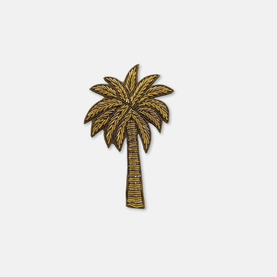 Gold Palm Tree Brooch