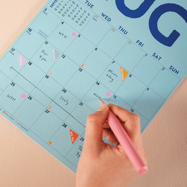 2026 Colourburst A4 Calendar