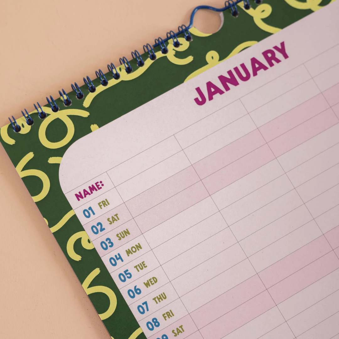 Colour Flow A3 Family Planner Calendar