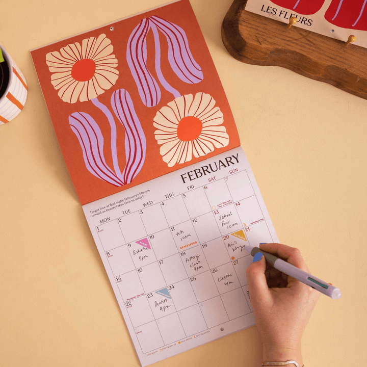 2027 Les Fleurs Compact Wall Calendar