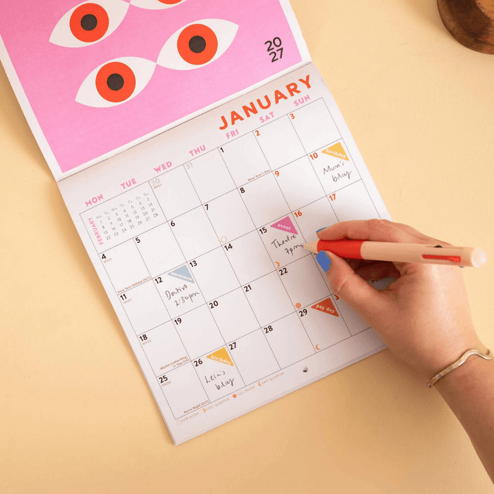 2027 Modernist Compact Wall Calendar