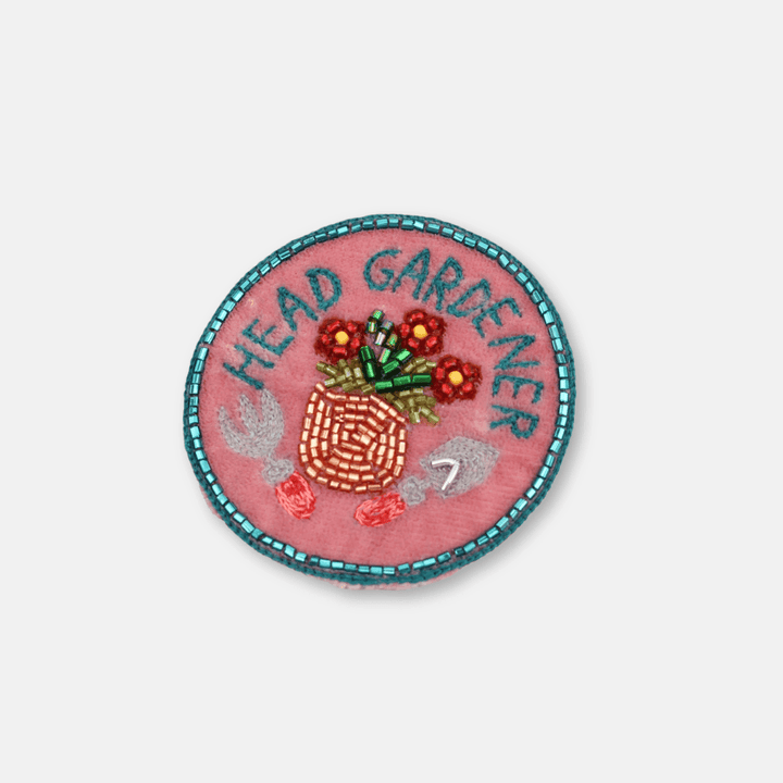 Head Gardener Embroidered Brooch